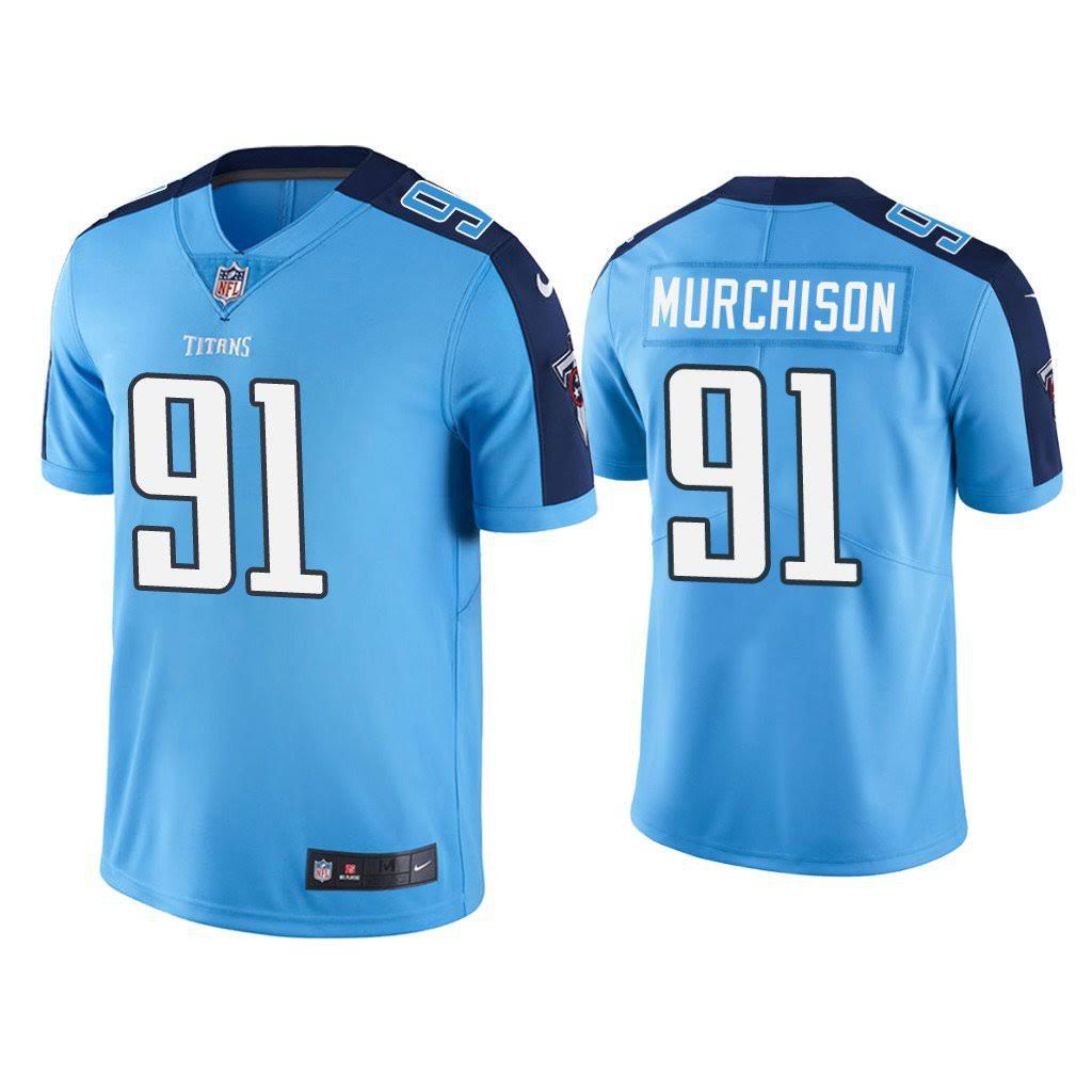 Men Tennessee Titans #91 Larrell Murchison Nike Light Blue Vapor Limited NFL Jersey->tennessee titans->NFL Jersey
